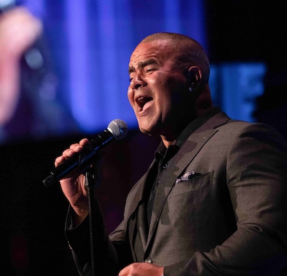 Actor and singer Christopher Jackson performs at the Innocence Project Gala on May 11, 2023. (Image: Matthew Adams Photography/Innocence Project)